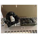 KATZ & CO. CERAMIC CAT FIGURINE IN CHAIR, RDS