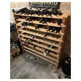 WOOD WINE RACK, MODULAR DESIGN, INCLUDES ASSORTED