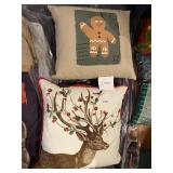 DECORATIVE THROW PILLOWS (2), HOLIDAY THEMED,