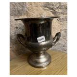 SILVER-PLATE WINE COOLER, DUAL HANDLES, STAMPED