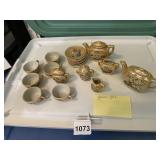 JAPAN LUSTERWARE MINIATURE TEA SET, TEAPOTS,
