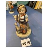GOEBEL HUMMEL FIGURINE, BOY W/ GOATS, M.J. HUMMEL