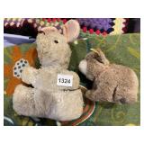 STEIFF PLUSH ANIMALS (2), INCLUDES BEAR AND