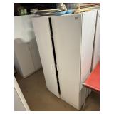 WHITE LAMINATE STORAGE CABINET, TWO DOORS,