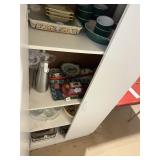 WHITE LAMINATE STORAGE CABINET, TWO DOORS,