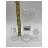 VINTAGE LABORATORY GLASSWARE (3), INCLUDES