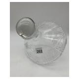 VINTAGE CUT GLASS DECANTER, DIAMOND PATTERN,