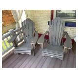 LEISURE LINE ADIRONDACK CHAIRS (2), MOLDED