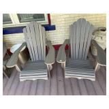 LEISURE LINE ADIRONDACK CHAIRS (2), MOLDED