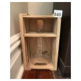 ARTLAND GIN DECANTER, GLASS FLASK W/ CORK