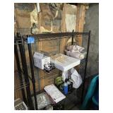 DARK BROWN SHELVING UNIT 55"H X 36" W X 14"D
