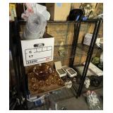 DARK BROWN SHELVING UNIT 55"H X 36" W X 14"D