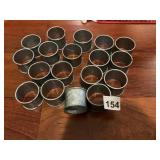 GALVANIZED METAL NAPKIN RINGS (18), INDUSTRIAL