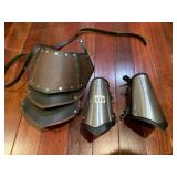 STEAMPUNK STYLE LEATHER AND METAL SHOULDER AND