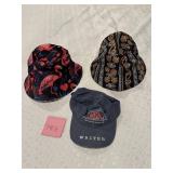 ASSORTED HATS INCL FLAMINGO PRINT BUCKET HAT,