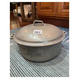 VTG ALUMINUM DUTCH OVEN W/ LID, MARKED MAID OF