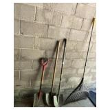 AMES SHOVEL, (2) UNBRANDED SHOVELS, TRUE TEMPER