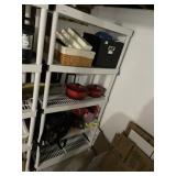 PLASTIC STORAGE SHELF UNIT, NO CONTENTS.
