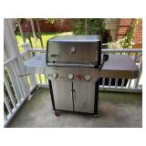 WEBER GENESIS PROPANE GRILL W/ COVER, BLUE RHINO