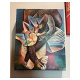 GREGORY FREDERIC CANVAS REPRODUCTION, PURRING