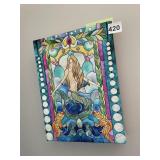 STAINED GLASS STYLE MERMAID CANVAS PRINT, WOOD