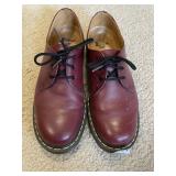 DR. MARTENS 1461 OXFORDS, BURGUNDY LEATHER, SIZE