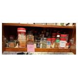 ASSORTED SPICES, SEASONINGS, AND COFFEE CREAMER,