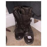 VALIANT LEATHER COMBAT BOOTS, LACE-UP W/ SIDE ZIP