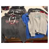 ASSORTED UNIVERSITY AND GRAPHIC SWEATSHIRTS AND