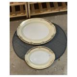 NORITAKE CHINA OVAL SERVING PLATTERS, CREAM