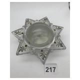 VINTAGE STAR-SHAPED GLASS ASHTRAY W/ REMOVABLE