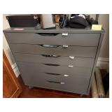 IKEA ROLLING STORAGE CABINET, FIVE DRAWERS,