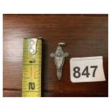 STERLING SILVER CRUCIFIX PENDANT, STAMPED