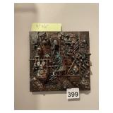 BANSHEE MIXED MEDIA ASSEMBLAGE ART, FOUND
