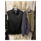 IZOD SOFT SHELL VEST, BLACK, AND WEATHERPROOF