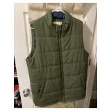 WEATHERPROOF VINTAGE MENS PUFFER VEST, OLIVE