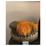 ELOPE VINTAGE STYLE HAT W/ ORANGE TASSEL,