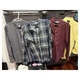 ASSORTED MENS DRESS AND CASUAL SHIRTS, INCL