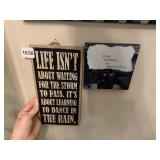 DECORATIVE WALL SIGNS, WOODEN CONSTRUCTION,