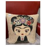 DECORATIVE THROW PILLOW, FRIDA KAHLO THEME W/