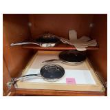 J.A. HENCKELS NON-STICK FRYING PANS (3) W/ GLASS