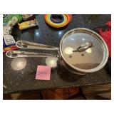 ALL-CLAD STAINLESS STEEL STRAINER SAUCE PAN W/
