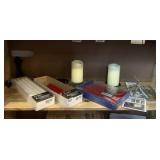 IKEA JUBLA CANDLES, WHITE AND RED TAPER CANDLES,