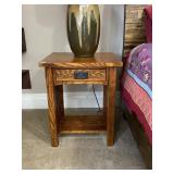 MISSION STYLE OAK NIGHTSTAND, DOVETAILED DRAWER,