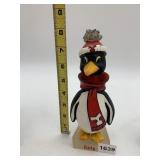 PETE THE PENGUIN FIGURINE, RESIN CONSTRUCTION,