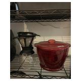 BODUM POUR OVER COFFEE MAKER W/ MESH FILTER, RED
