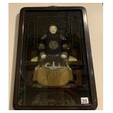 VINTAGE REVERSE PAINTED GLASS PORTRAIT, DEPICTING