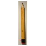 42" DECORATIVE WOODEN PENCIL SCULPTURE, PAINTED