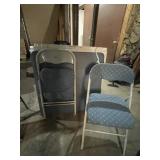COSCO FOLDING TABLE AND FOLDING CHAIRS (2), BLUE