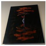 PHOTOGRAPHIC PRINT ON METAL, AUTUMN TREE IN